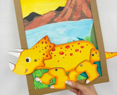 可活動恐龍創意畫